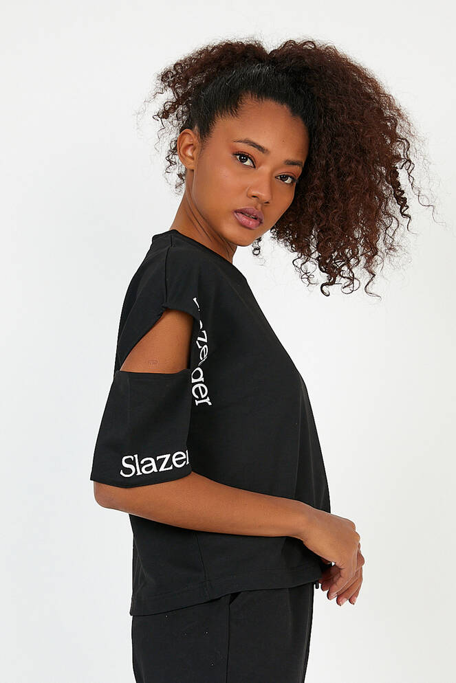 Slazenger MERAV Kadın Siyah Tişört