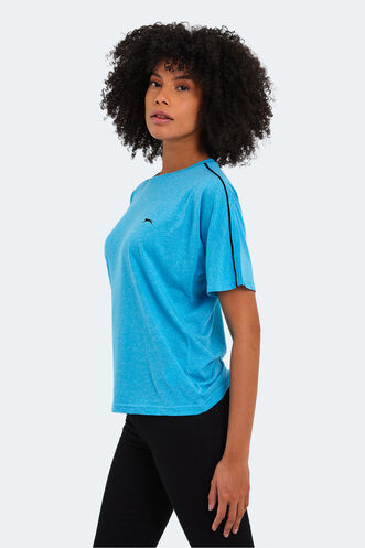 Slazenger MOYNA Kadın Kısa Kollu T-Shirt Mavi - Thumbnail