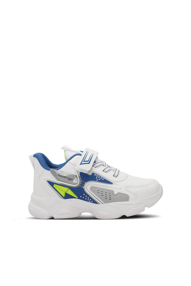 Slazenger NABIL Unisex Çocuk Sneaker Ayakkabıları Beyaz - Kraliyet Mavi