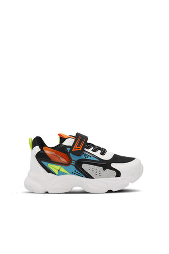 Slazenger NABIL Unisex Çocuk Sneaker Ayakkabıları Siyah - Beyaz - Thumbnail