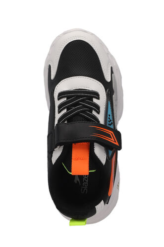 Slazenger NABIL Unisex Çocuk Sneaker Ayakkabıları Siyah - Beyaz - Thumbnail