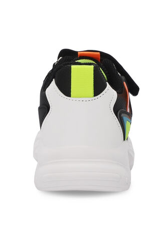 Slazenger NABIL Unisex Çocuk Sneaker Ayakkabıları Siyah - Beyaz - Thumbnail