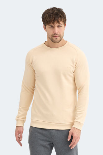 Slazenger - Slazenger NADAV Erkek Bej Sweatshırt