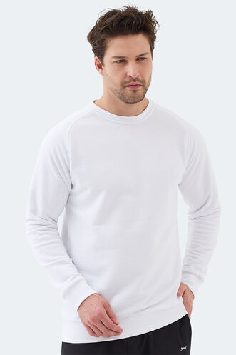 Slazenger NADAV Erkek Beyaz Sweatshırt - Thumbnail