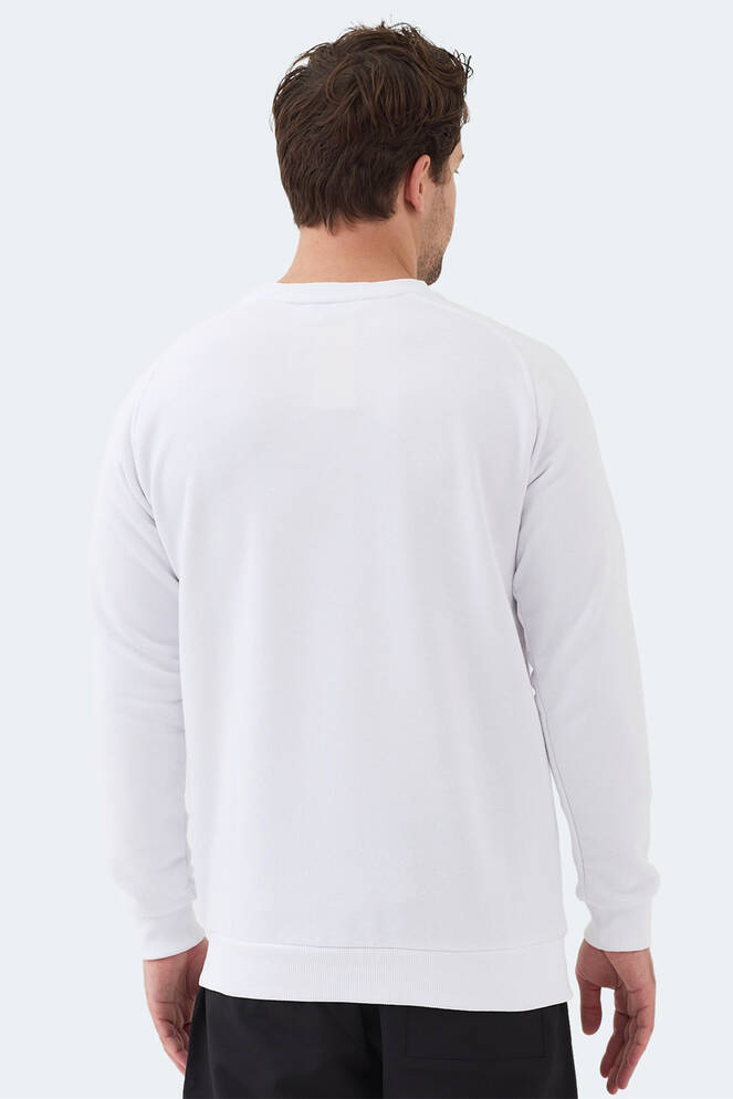 Slazenger NADAV Erkek Beyaz Sweatshırt