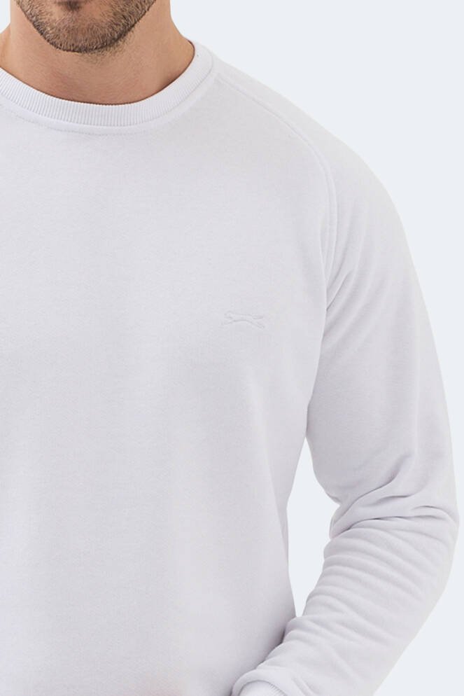 Slazenger NADAV Erkek Beyaz Sweatshırt