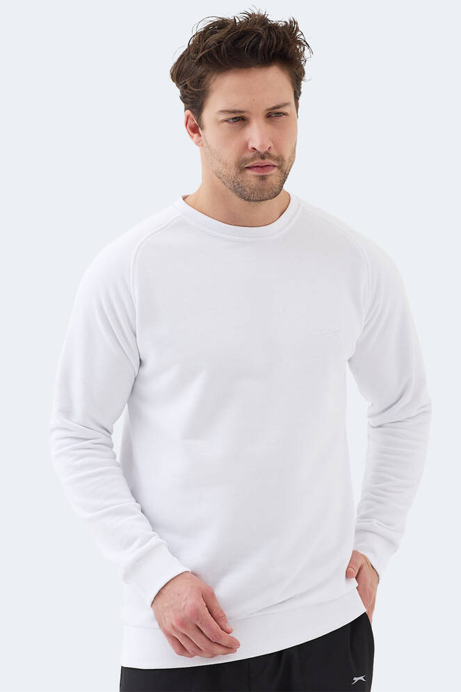 Slazenger NADAV Erkek Beyaz Sweatshırt