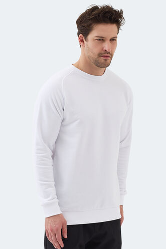 Slazenger NADAV Erkek Beyaz Sweatshırt - Thumbnail
