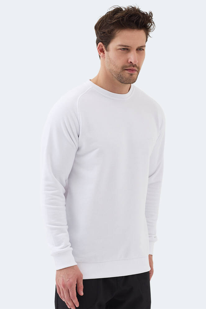 Slazenger NADAV Erkek Beyaz Sweatshırt