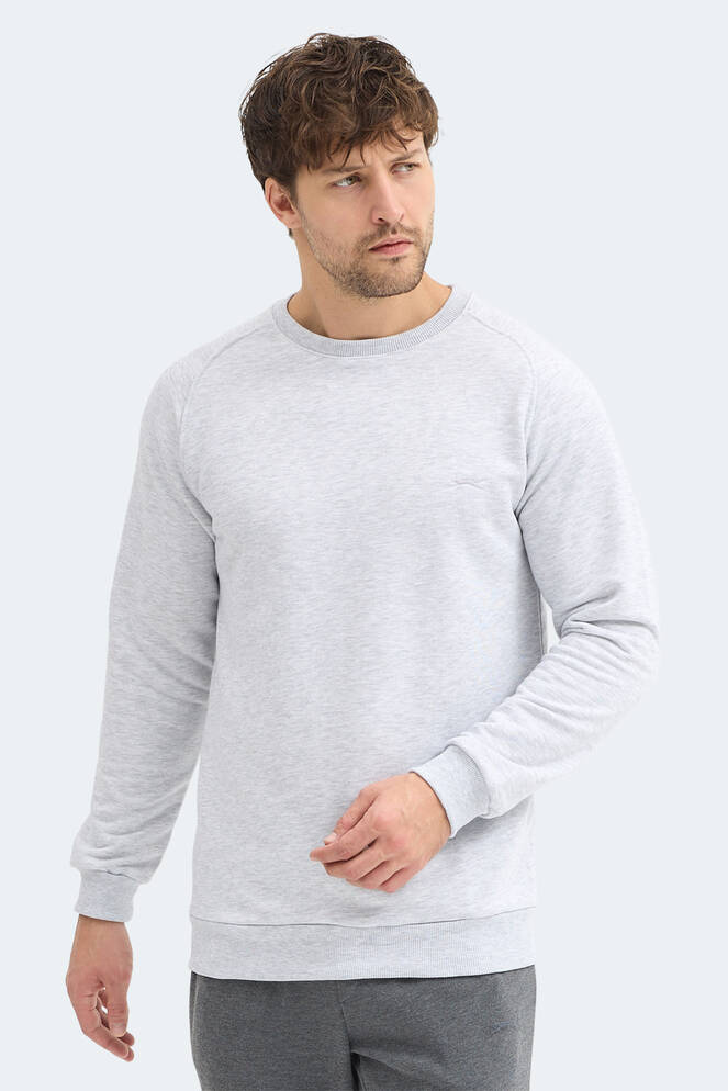 Slazenger NADAV Erkek Taş Gri Sweatshırt