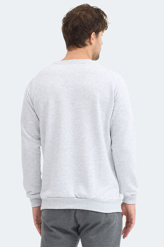 Slazenger NADAV Erkek Taş Gri Sweatshırt - Thumbnail