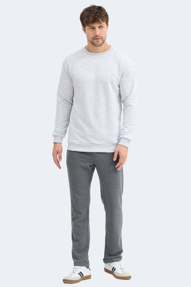 Slazenger NADAV Erkek Taş Gri Sweatshırt