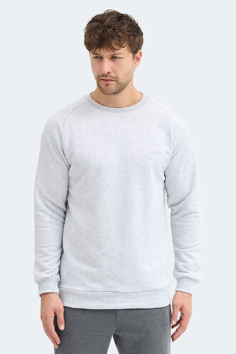 Slazenger NADAV Erkek Taş Gri Sweatshırt - Thumbnail