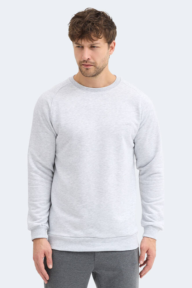 Slazenger NADAV Erkek Taş Gri Sweatshırt