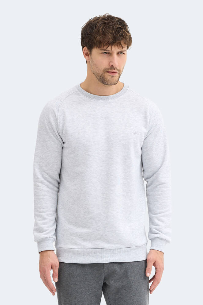 Slazenger NADAV Erkek Taş Gri Sweatshırt