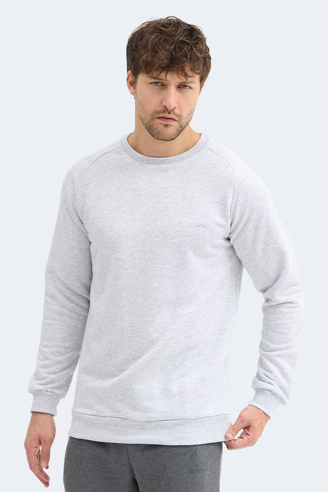 Slazenger NADAV Erkek Taş Gri Sweatshırt