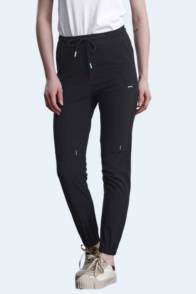 Slazenger NADIYA IN Kadın Cepli Slim Fit Siyah Eşofman Altı