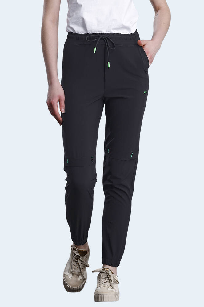 Slazenger NADIYA IN Kadın Cepli Slim Fit Siyah Eşofman Altı