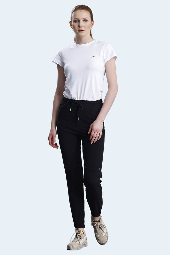 Slazenger NADIYA IN Kadın Cepli Slim Fit Siyah Eşofman Altı