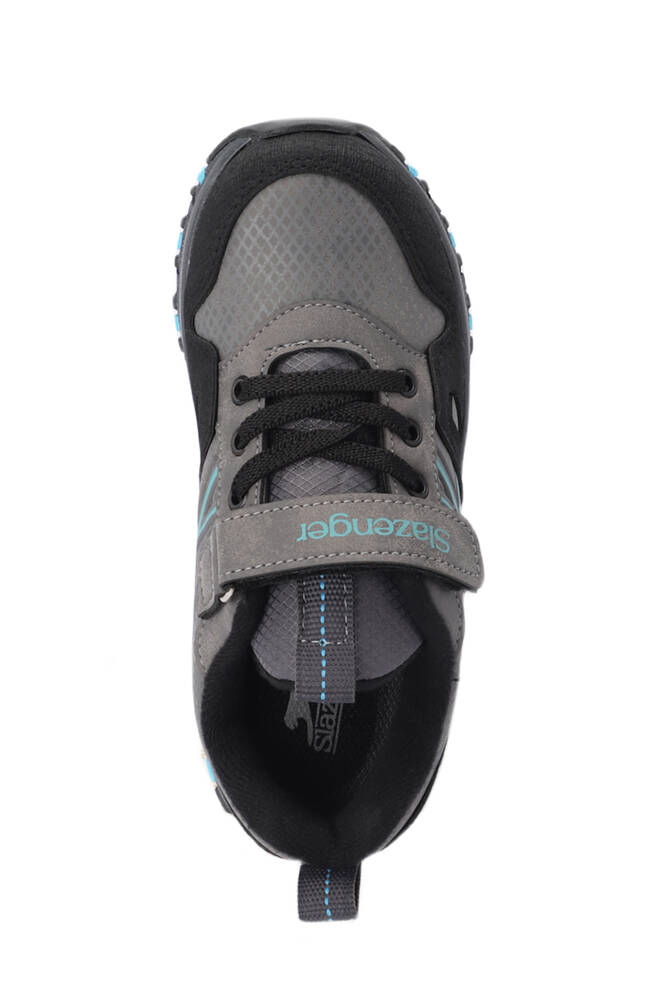 Slazenger NALA Erkek Çocuk Cırt Cırtlı Koyu Gri Günlük Spor Ayakkabısı