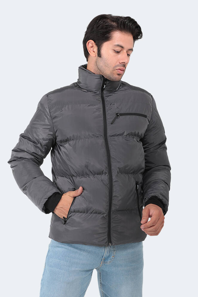 Slazenger NALDO IN Erkek Koyu Gri Mont & Kaban