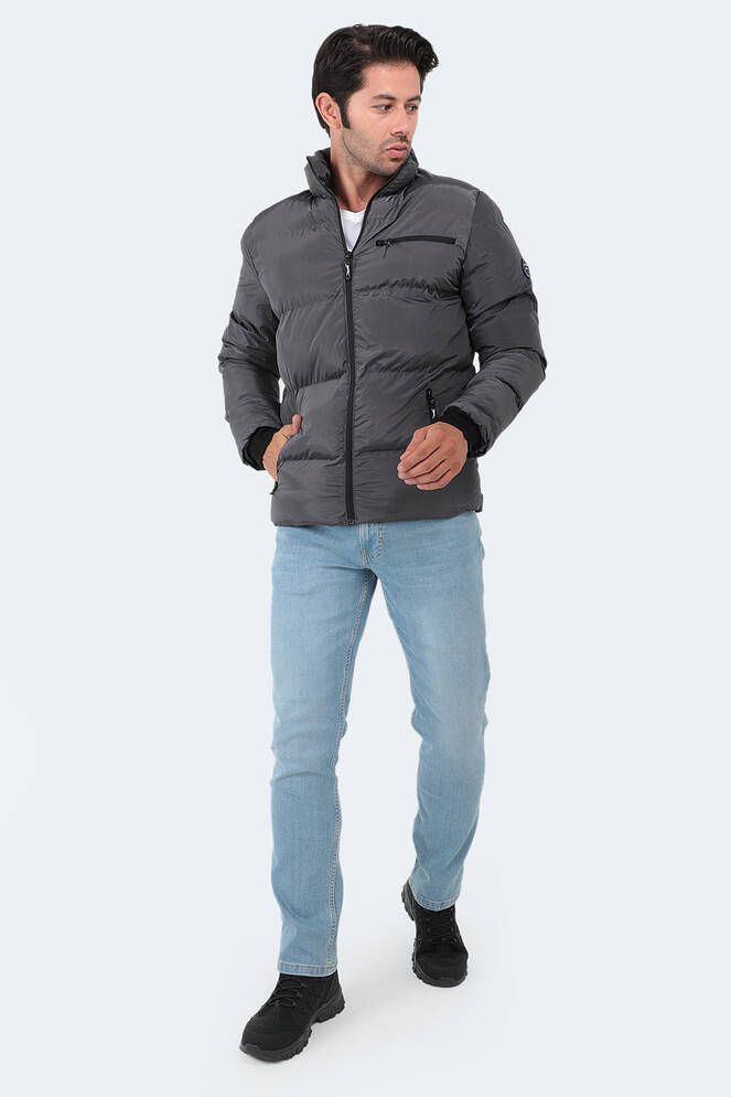 Slazenger NALDO IN Erkek Koyu Gri Mont & Kaban