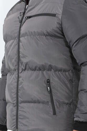 Slazenger NALDO Erkek Mont Koyu Gri - Thumbnail