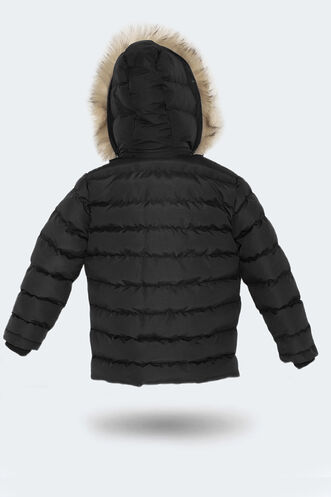 Slazenger NAPOLI Unisex Çocuk Palto & Ceket Siyah - Thumbnail