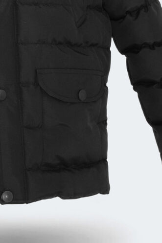 Slazenger NAPOLI Unisex Çocuk Palto & Ceket Siyah - Thumbnail