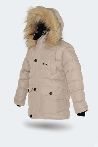 Slazenger NAPOLI Unisex Çocuk Palto & Ceket Taş Gri - Thumbnail