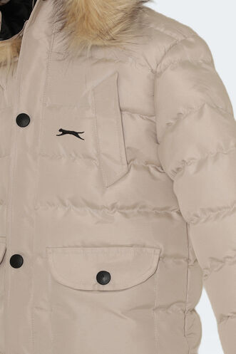 Slazenger NAPOLI Unisex Çocuk Palto & Ceket Taş Gri - Thumbnail