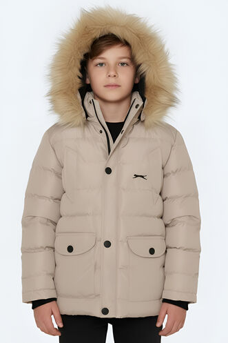 Slazenger - Slazenger NAPOLI Unisex Kids Coat & Jacket Stone Gray