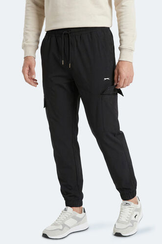 Slazenger - Slazenger NAPOLLA IN Erkek Cepli Siyah Eşofman Altı