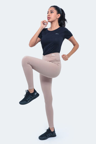 Slazenger NATALIE Kadın Fitness Tayt Bej - Thumbnail
