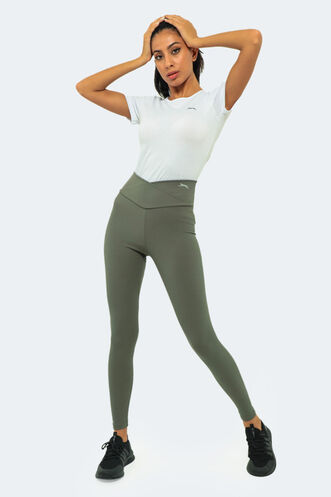 Slazenger - Slazenger NATALIE Kadın Fitness Tayt Haki