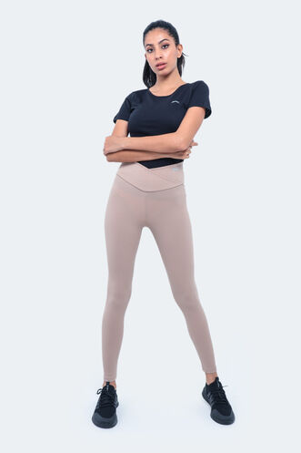 Slazenger NATALIE Women's Fitness Tights Beige - Thumbnail