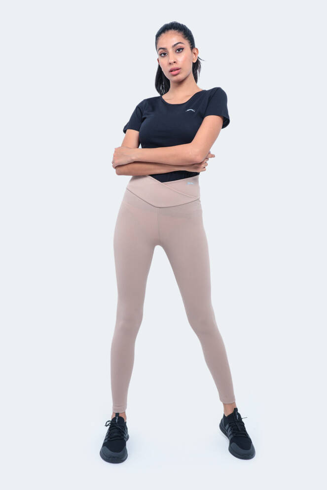 Slazenger NATALIE Women's Fitness Tights Beige
