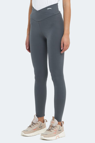 Slazenger NATALIE Women's Fitness Tights Dark Grey - Thumbnail