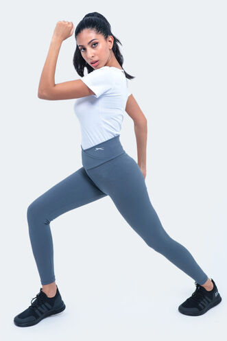 Slazenger - Slazenger NATALIE Women's Fitness Tights Dark Grey