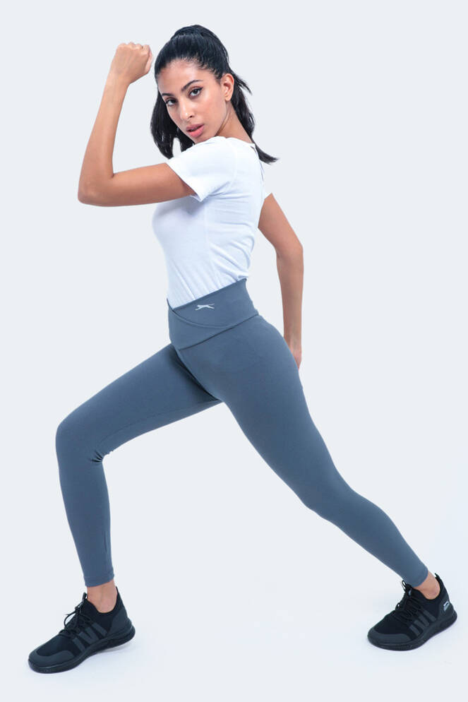 Slazenger NATALIE Women's Fitness Tights Dark Grey