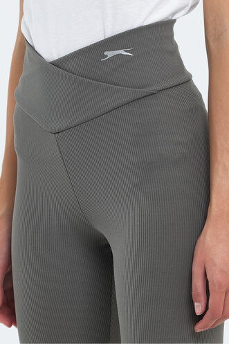 Slazenger NATALIE Women's Fitness Tights Khaki - Thumbnail