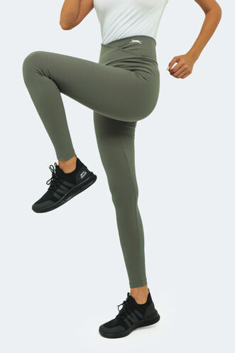 Slazenger NATALIE Women's Fitness Tights Khaki - Thumbnail