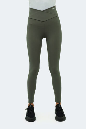 Slazenger NATALIE Women's Fitness Tights Khaki - Thumbnail