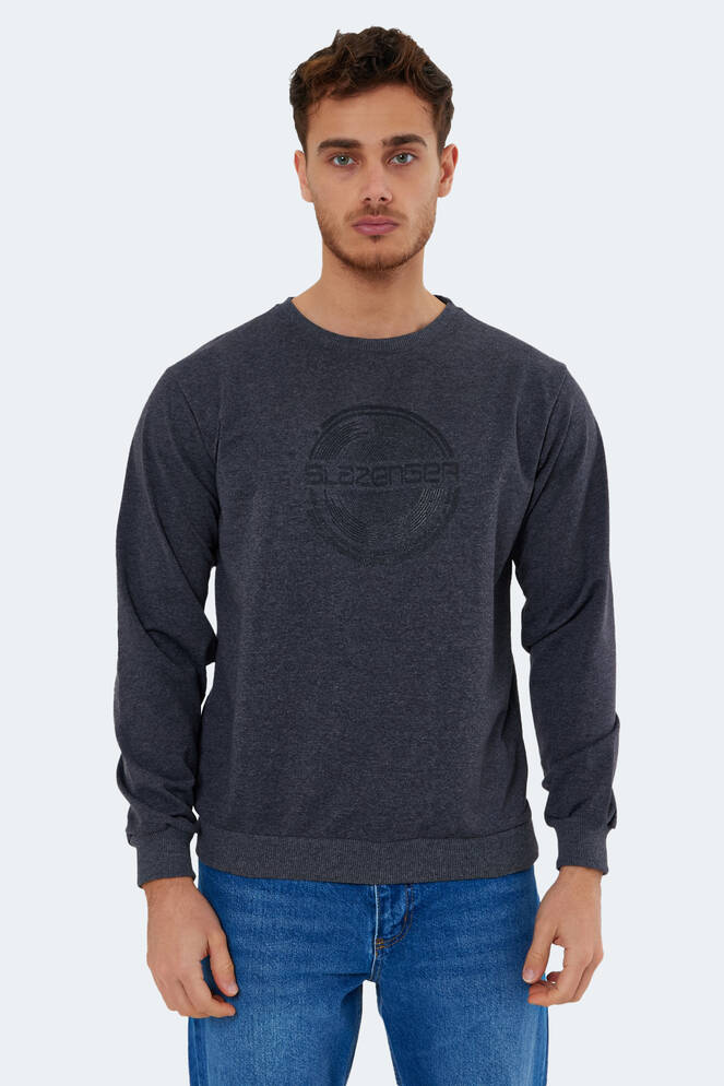 Slazenger NAZARIY Erkek Koyu Gri Sweatshırt