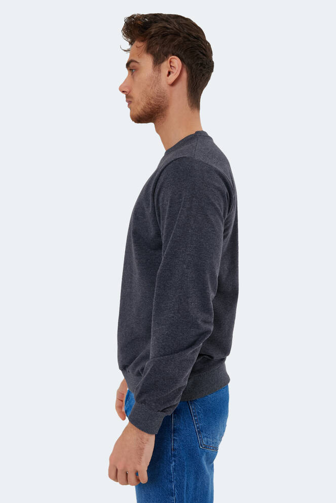 Slazenger NAZARIY Erkek Koyu Gri Sweatshırt
