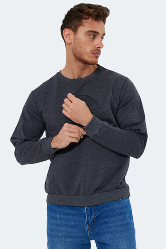 Slazenger NAZARIY Erkek Koyu Gri Sweatshırt - Thumbnail