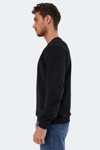 Slazenger NAZARIY Men's Sweatshirt Black - Thumbnail
