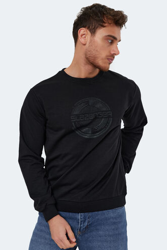 Slazenger NAZARIY Men's Sweatshirt Black - Thumbnail