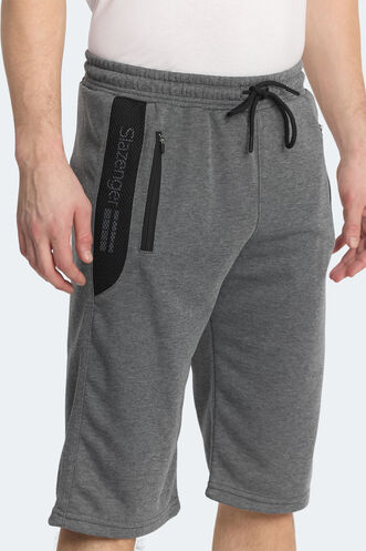 Slazenger NEACEL Erkek Cepli Kapri Koyu Gri Şort - Thumbnail