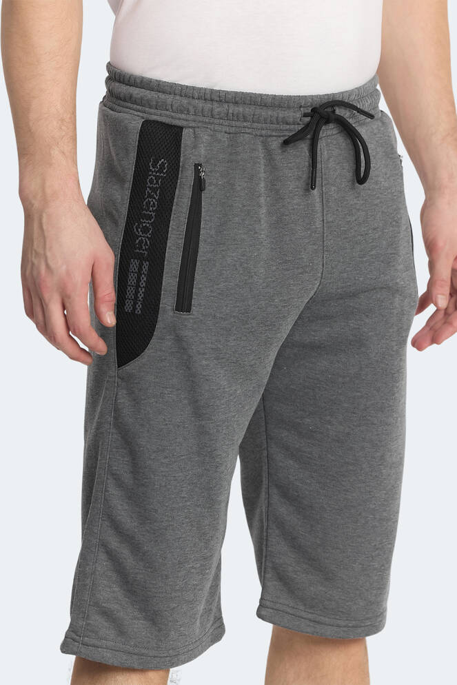 Slazenger NEACEL Erkek Cepli Kapri Koyu Gri Şort